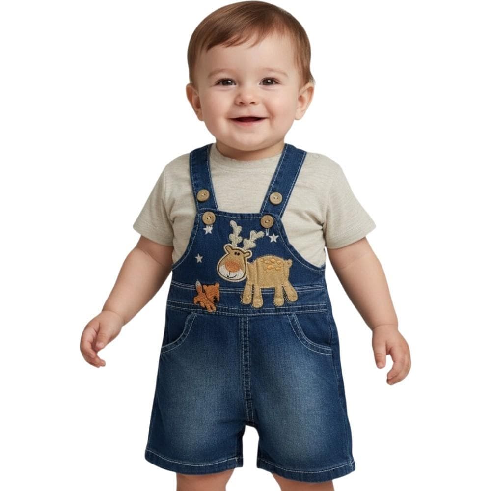 Yazlık bebek takımlar toptan kot salopetler 6-9-12-18 ay