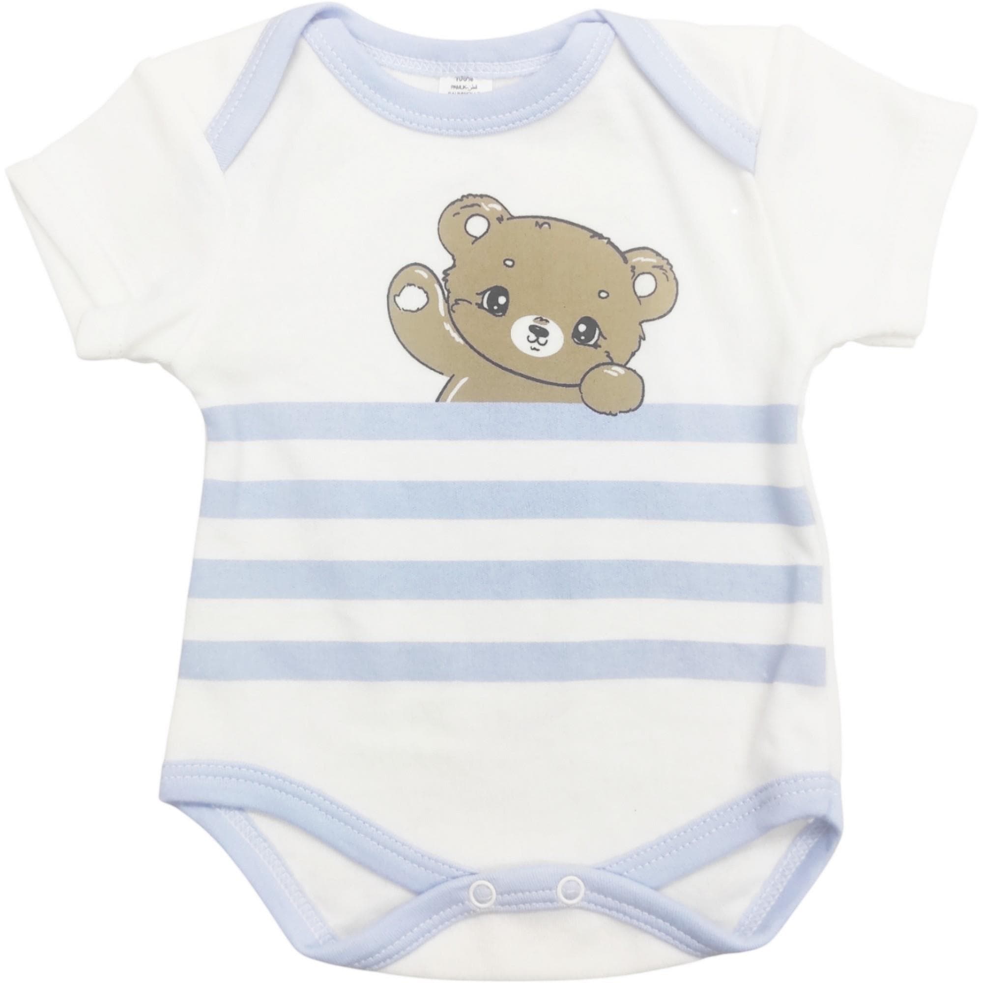 Farklı baskılı çıtçıtlı bebek bodysuit