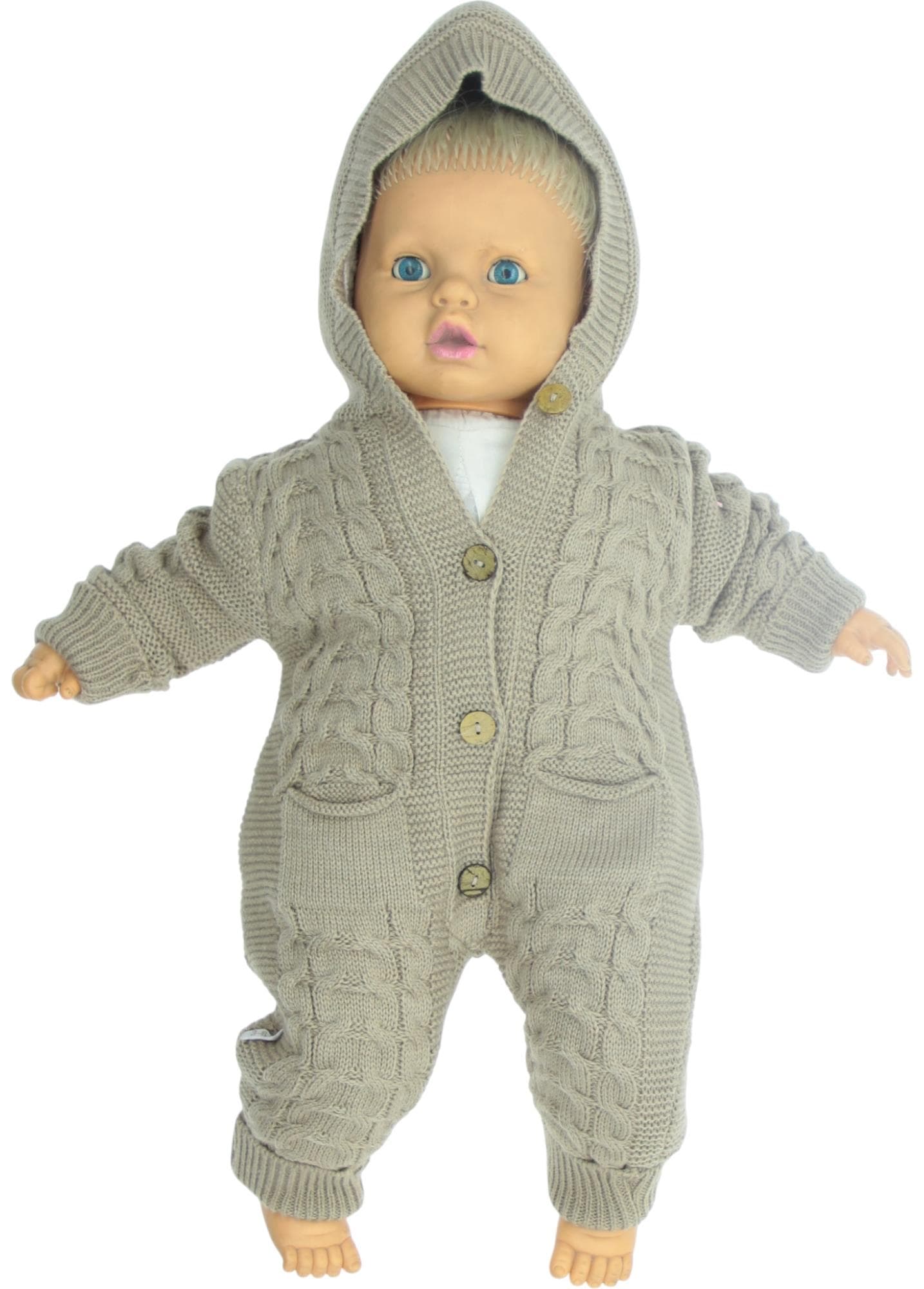 Kışlık yünlü triko bebek tulum modelleri toptan 3-6-9 ay (1/6)