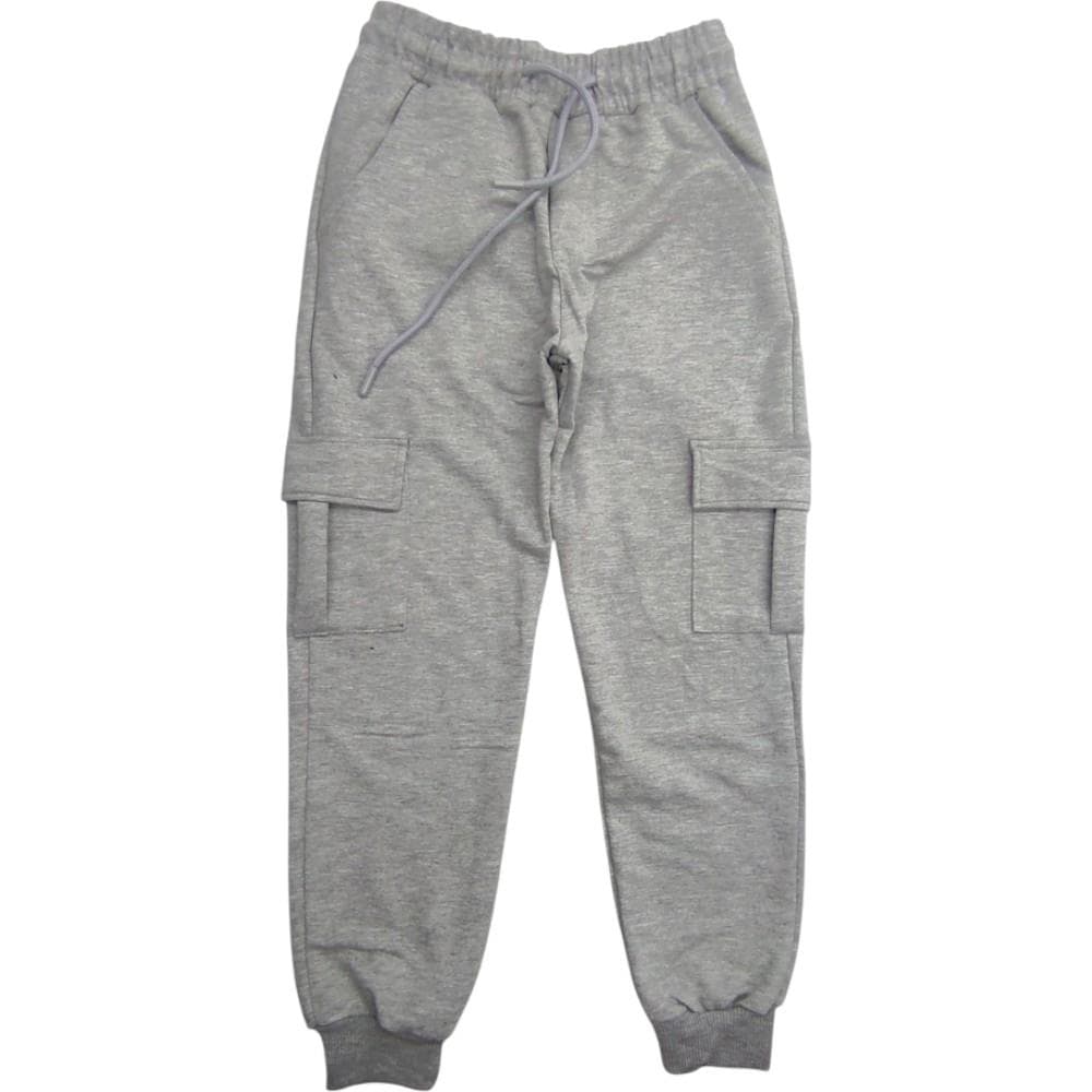 Kargo cepli çocuk spor pantolonları
