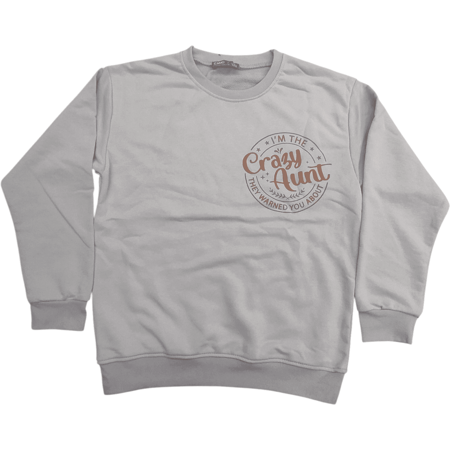 CRAZY AUNT baskılı mevsimlik sweatshirt (1/5)