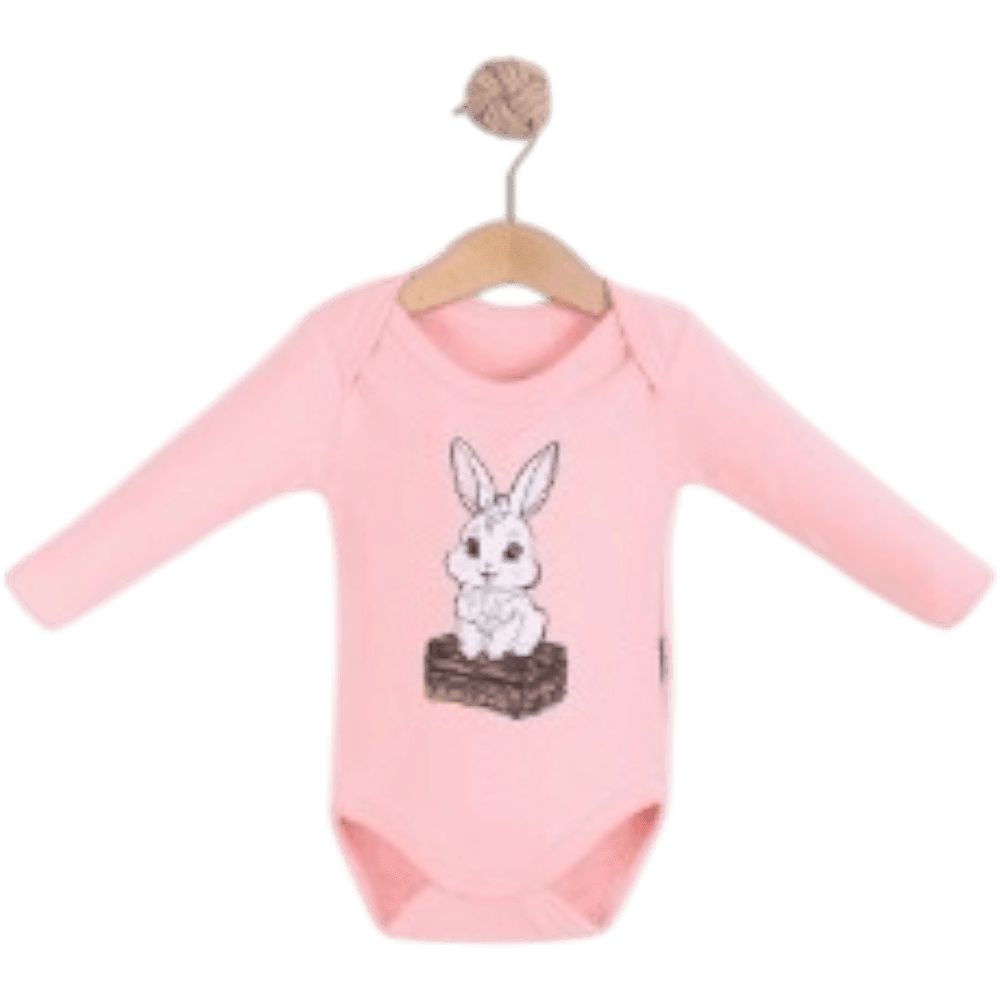 Tavşan baskılı çıtçıtlı mevsimlik bebek badi (1/6)