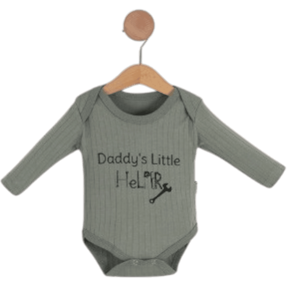 Mevsimlik DADDY"S LİTTLE baskılı çıtçıtlı body (1/4)