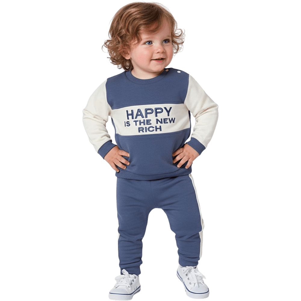 HAPPY nakışlı ikili mevsimlik takım elbise (1/4)