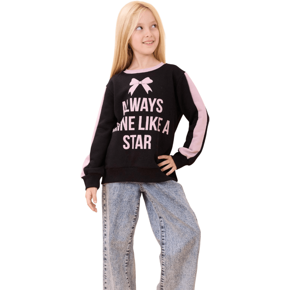 ALWAYS baskı mevsimlik sweatshirt