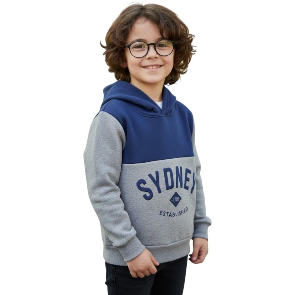 SYDNEY baskılı kışlık kapüşonlu sweatshirt (1/3)