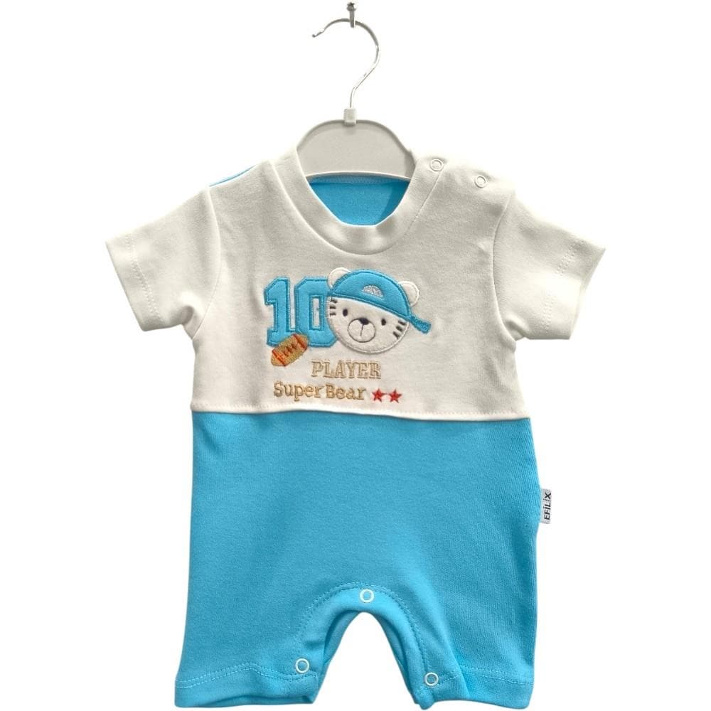 «Player Super Bear baskılı Efilix marka bebek tulum