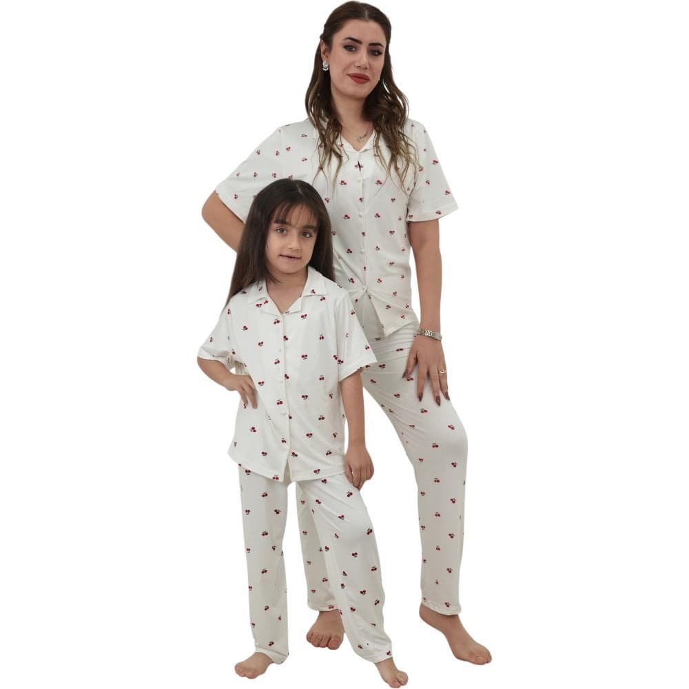 Düğmeli yazlık pijamalar