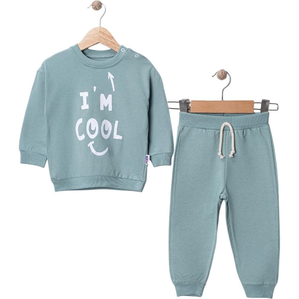 I'M COOL baskılı iki parçalı takımlar (1/4)