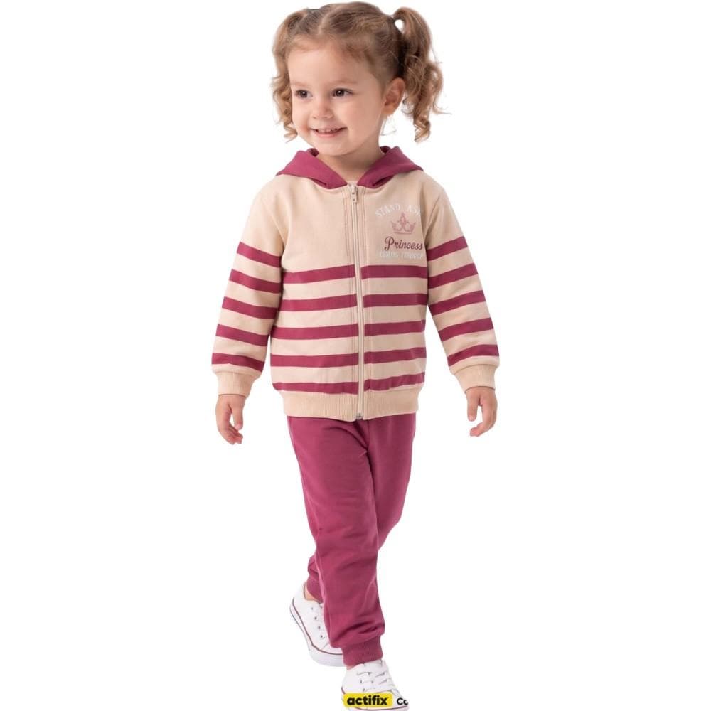 Kapüşonlu PRİNCES baskılı sweatshirt ve pantolondan oluşan (1/4)