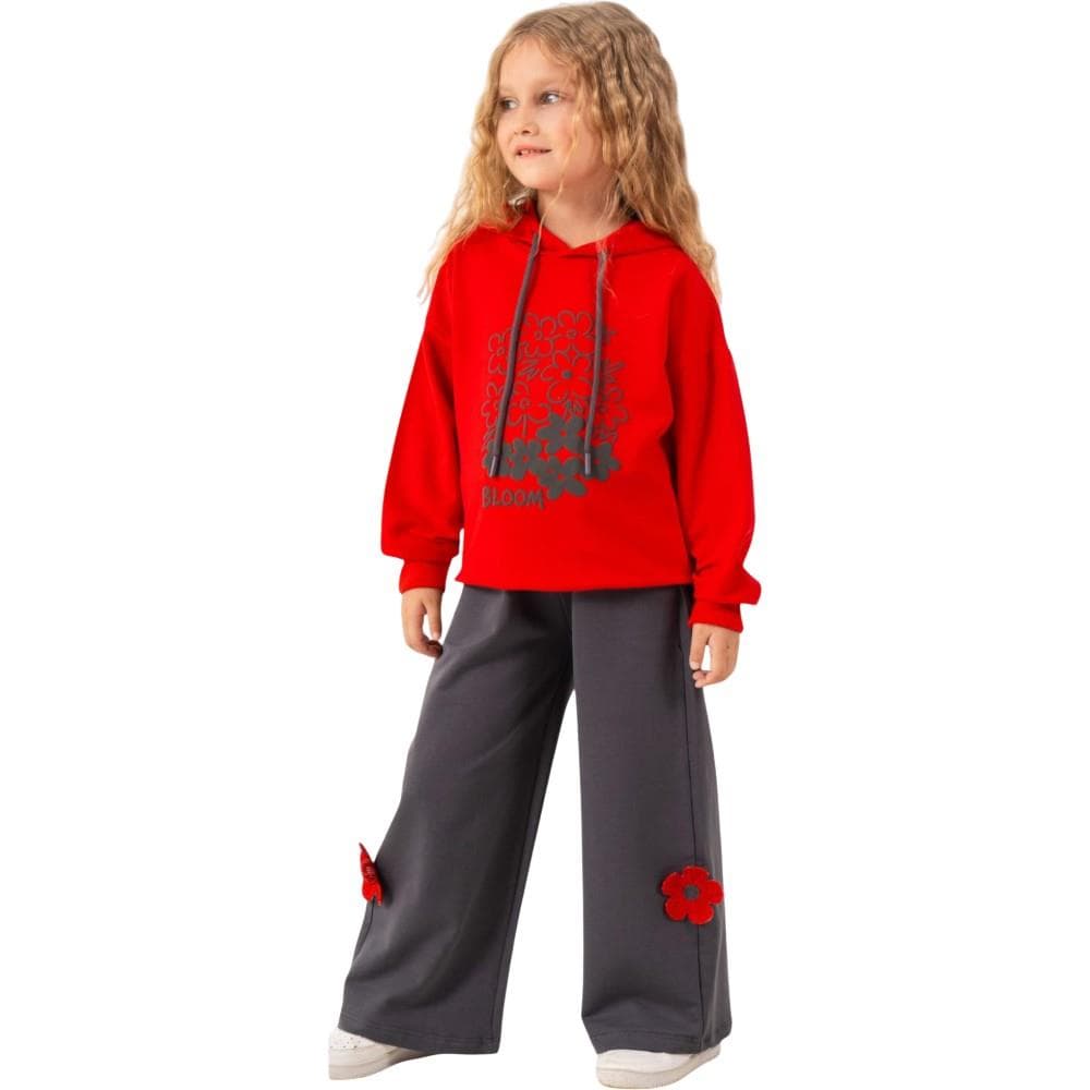 Çocuk eşofman takımı(kapüşonlu sweatshirt ve geniş paçalı