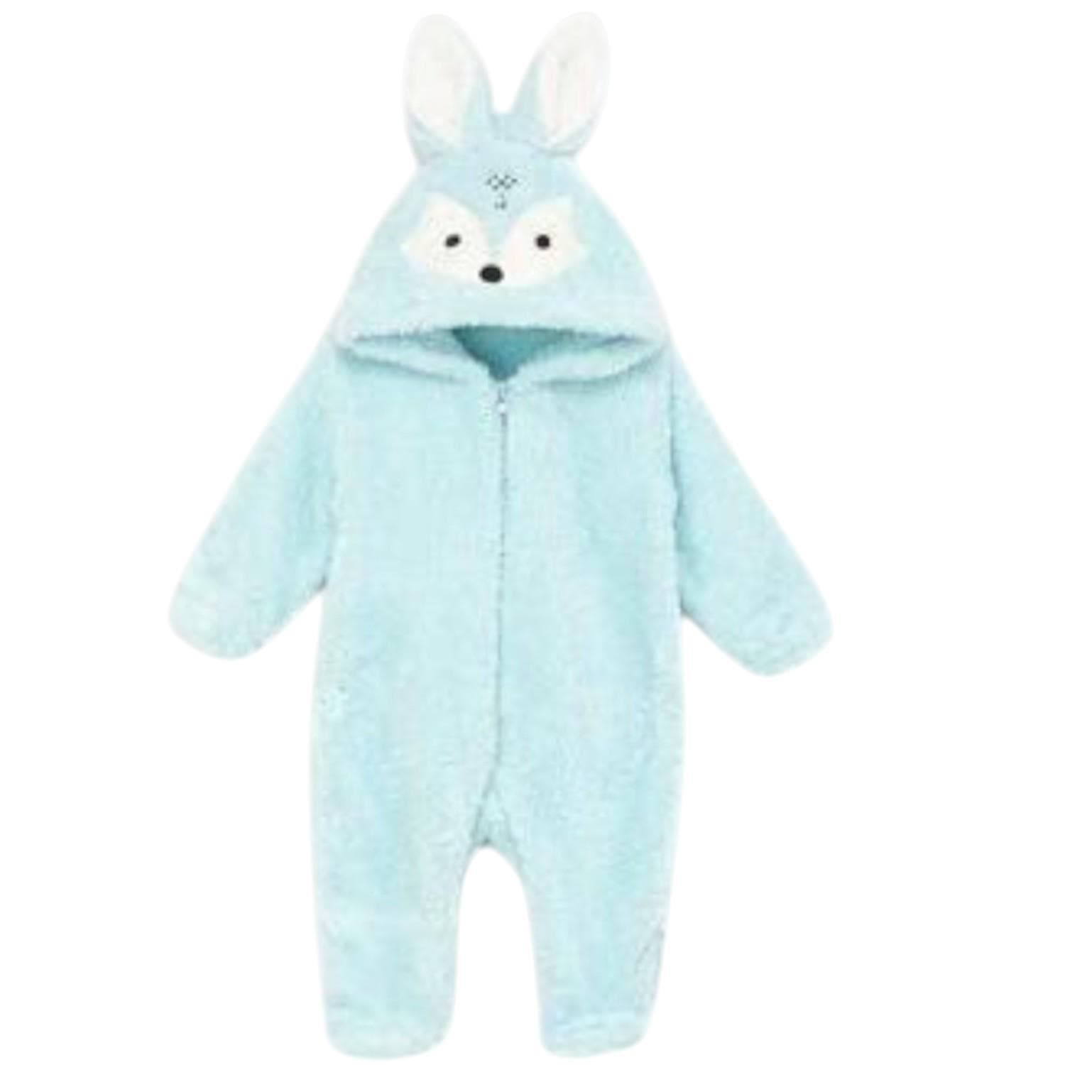 Hayvan yüzü (tilki tarzı) şeklinde kapüşonlu peluş bebek