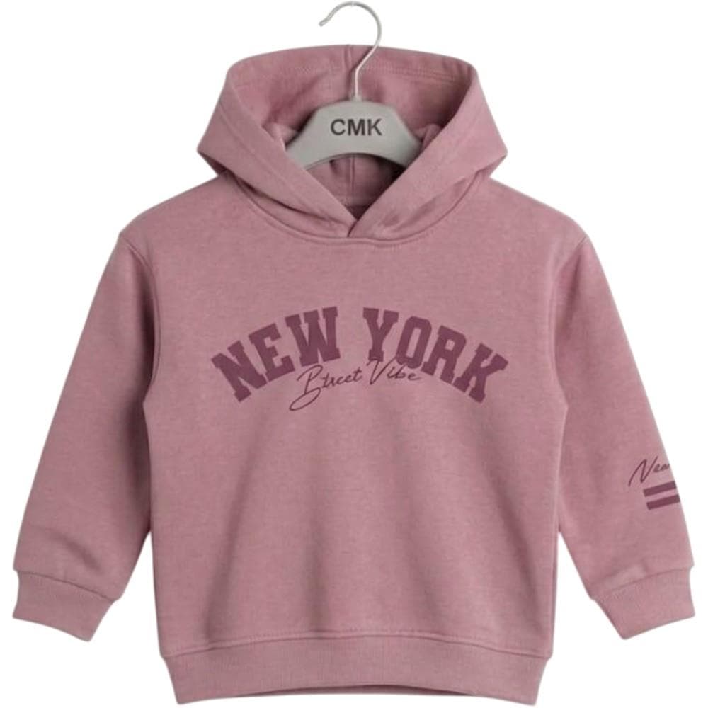 "NEW YORK Street Vibe" baskılı çocuk kapüşonlu sweatshirt