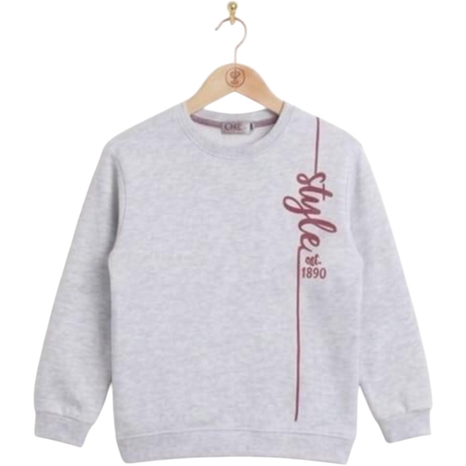 "Style est. 1890" baskılı sweatshirt