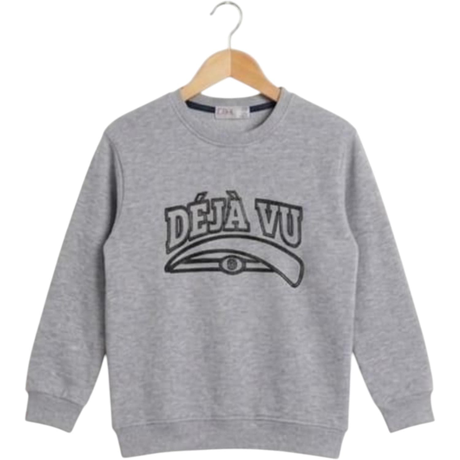 13/16 yaş erkek çocuk “Déjà Vu” baskılı sweatshirt