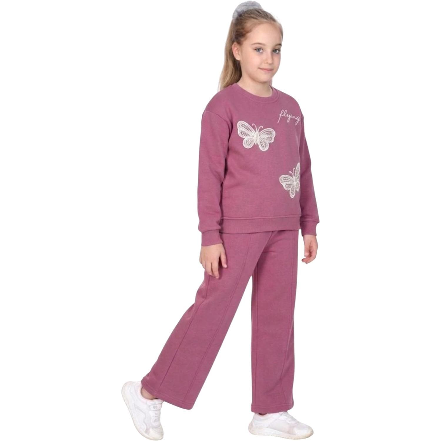 (uzun kollu sweatshirt ve pantolonlu ) «flying» yazılı ve